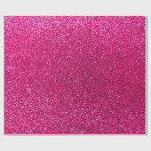 Neon hot roze glitter cadeaupapier (Vlak)