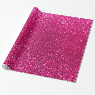 Neon hot roze glitter cadeaupapier