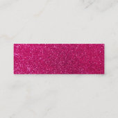 Neon hot roze glitter mini visitekaartje (Achterkant)