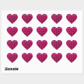 Neon hotroze glitter flamingos hart sticker (Vel)