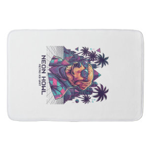 Neon Howl Retro K9 Unit Hond Zonnebril Palmboom_1 Badmat