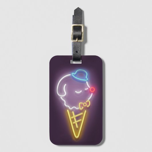 Neon Ice Cream Bagagelabel (Voorkant (verticaal))