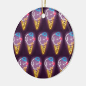 Neon Ice Cream Dog Keramisch Ornament (Links)