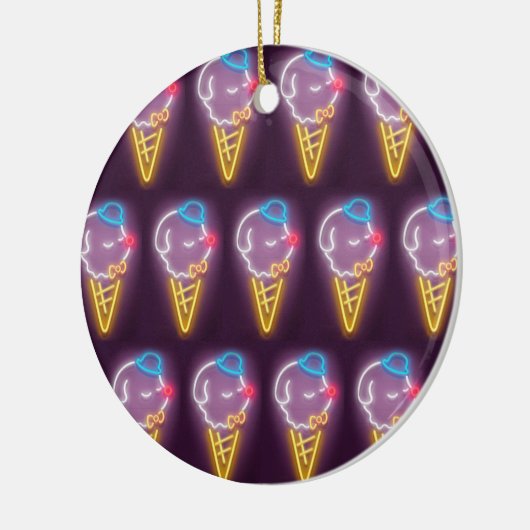 Neon Ice Cream Dog Keramisch Ornament (Links)