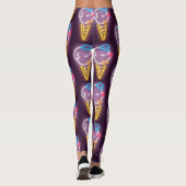 Neon Ice Cream Dog Leggings (Achterkant)