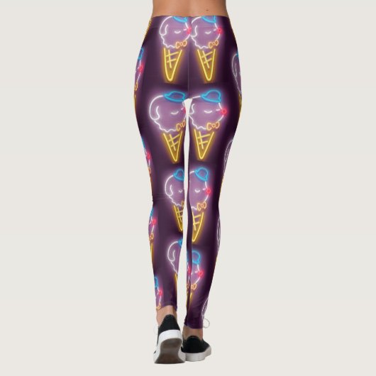 Neon Ice Cream Dog Leggings (Achterkant)
