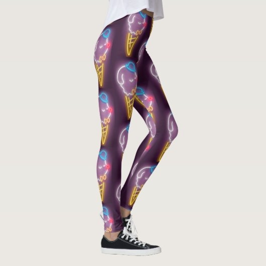 Neon Ice Cream Dog Leggings (Rechts)