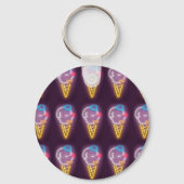 Neon Ice Cream Dog Sleutelhanger (Voorkant)