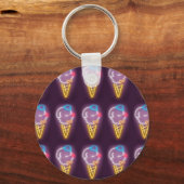 Neon Ice Cream Dog Sleutelhanger (Voorkant)