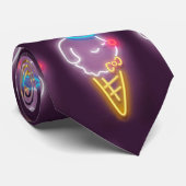 Neon Ice Cream Dog Stropdas (Opgerold)