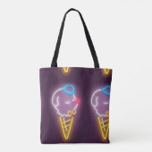 Neon Ice Cream Dog Tote Bag (Achterkant)