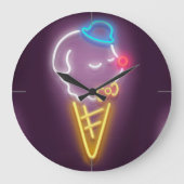 Neon Ice Cream Grote Klok (Voorkant)