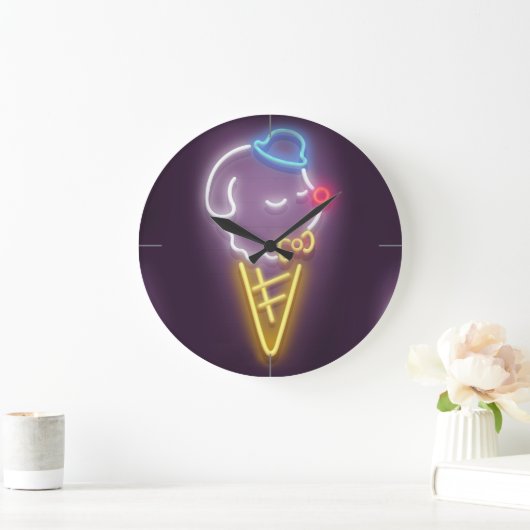 Neon Ice Cream Grote Klok (Huis)