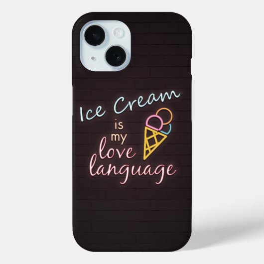 Neon Ice Cream is mijn Liefdestaal Case-Mate iPhone Case (Achterkant)