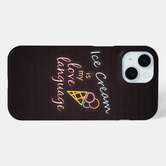 Neon Ice Cream is mijn Liefdestaal Case-Mate iPhone Case (Achterkant (horizontaal))