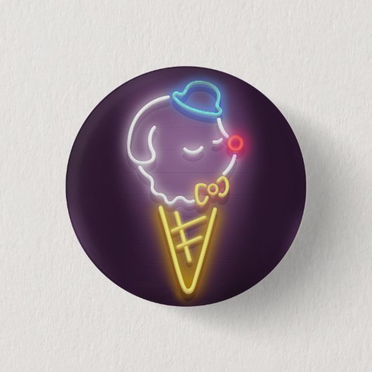 Neon Ice Cream Ronde Button 3,2 Cm (Voorkant)