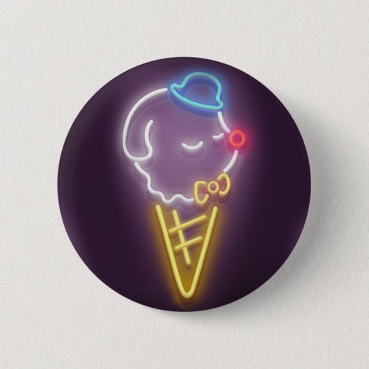 Neon Ice Cream Ronde Button 5,7 Cm (Voorkant)