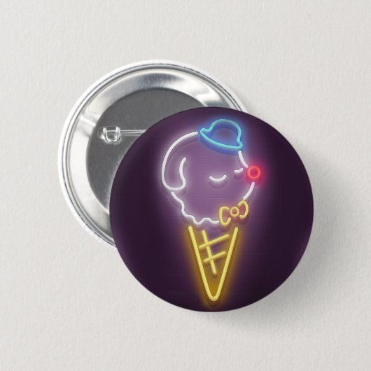 Neon Ice Cream Ronde Button 5,7 Cm (Voorkant /achterkant)