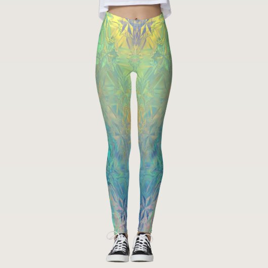 Neon Ice Yoga Leggings (Voorkant)