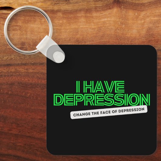 Neon_IHAVEDEPRESSIE_ QR-CODE Sleutelhanger (Voorkant)