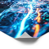 Neon IJsvogel Voltage Stream Print (Hoek)