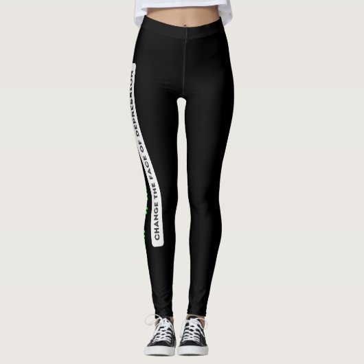 Neon IK HEB EEN DEPRESSIE Leggings (Voorkant)