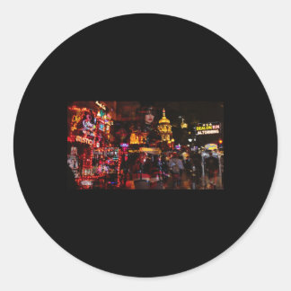 Neon-illusie tussen realiteit en fantasy-Sticker Ronde Sticker
