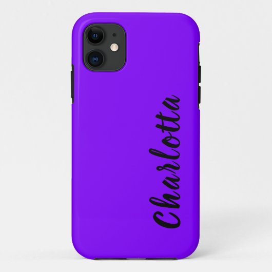 Neon Indigo Effen Kleur | Aangepast aanpassen Case-Mate iPhone Case (Achterkant)