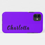 Neon Indigo Effen Kleur | Aangepast aanpassen Case-Mate iPhone Case (Achterkant (horizontaal))