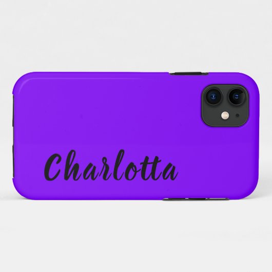 Neon Indigo Effen Kleur | Aangepast aanpassen Case-Mate iPhone Case (Achterkant (horizontaal))