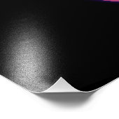 Neon Infinity Symbol with Glowing Hummingbird Foto Afdruk (Hoek)