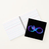 Neon Infinity Symbol with Glowing Hummingbird Notitieboek (Binnen)