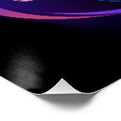 Neon Infinity Symbol with Glowing Hummingbird Perfect Poster (Hoek)