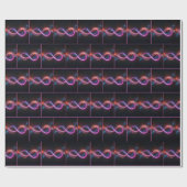 Neon Infinity Symbool in beweging Cadeaupapier (Vlak)