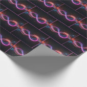 Neon Infinity Symbool in beweging Cadeaupapier (Hoek)