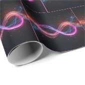 Neon Infinity Symbool in beweging Cadeaupapier (Rol Hoek)