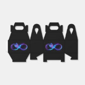 Neon Infinity Symbool met gloeiende Hummingbird Bedankdoosjes (Uitgevouwen)