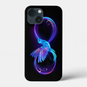 Neon Infinity Symbool met gloeiende Hummingbird Case-Mate iPhone Case (Achterkant)