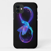 Neon Infinity Symbool met gloeiende Hummingbird Case-Mate iPhone Case (Achterkant)
