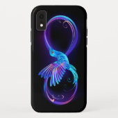 Neon Infinity Symbool met gloeiende Hummingbird Case-Mate iPhone Case (Achterkant)