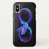 Neon Infinity Symbool met gloeiende Hummingbird Case-Mate iPhone Case (Achterkant)