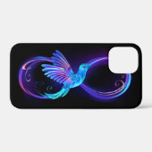 Neon Infinity Symbool met gloeiende Hummingbird Case-Mate iPhone Case (Achterkant (horizontaal))