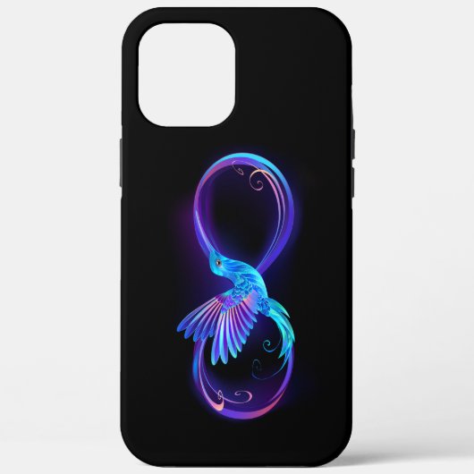 Neon Infinity Symbool met gloeiende Hummingbird Case-Mate iPhone Case (Achterkant)