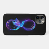 Neon Infinity Symbool met gloeiende Hummingbird Case-Mate iPhone Case (Achterkant (horizontaal))