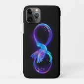 Neon Infinity Symbool met gloeiende Hummingbird Case-Mate iPhone Case (Achterkant)