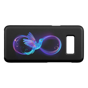 Neon Infinity Symbool met gloeiende Hummingbird Case-Mate Samsung Galaxy S8 Hoesje