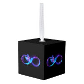 Neon Infinity Symbool met gloeiende Hummingbird Decoratie (Achter hoekig)