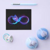 Neon Infinity Symbool met gloeiende Hummingbird Flyer (Enkel)