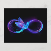 Neon Infinity Symbool met gloeiende Hummingbird Flyer (Voorkant)