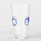 Neon Infinity Symbool met gloeiende Hummingbird Glas (Rechts)